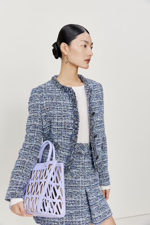 玛丝菲尔 小香风蓝色优雅半身裙A1CX12032 商品图5