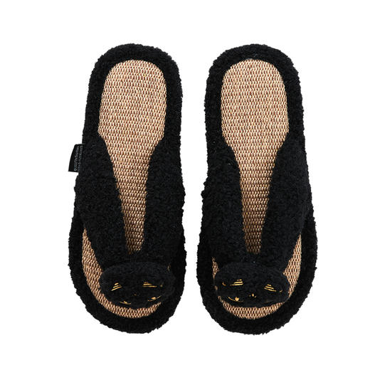 大英博物馆盖亚·安德森系列男女通用卡通可爱人字拖 可外穿 黑色 商品图4