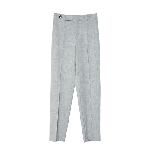 西嘉C+IMPRESS/西嘉灰色chic西装裤直筒职业裤子女宽松九分裤中腰休闲KZ1801013 商品图3