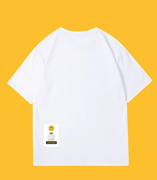 「黑白两色！男女同款」笑脸DREW短袖t恤 高街风FOG潮牌欧美情侣装棉宽松上衣 商品图3