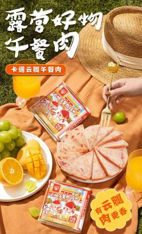  踏青野餐便捷烧烤，美味不等待就烤午餐肉 