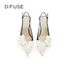 DFuse迪芙斯2023春季新款羊皮尖头蝴蝶结单鞋凉鞋女鞋DF31114043 商品缩略图4