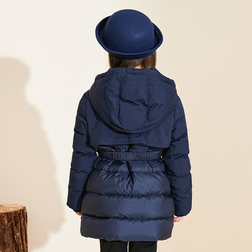 mettekids女童羽绒服冬季新款白鹅绒童装中长款儿童加厚保暖外套 商品图3