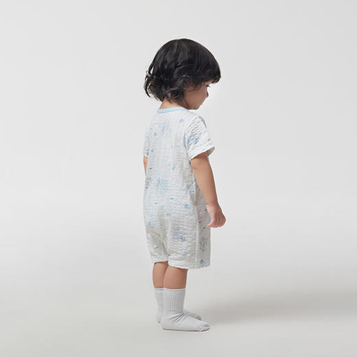 【商场同款】英氏婴儿衣服夏装连体哈衣年新款薄款爬服 商品图1