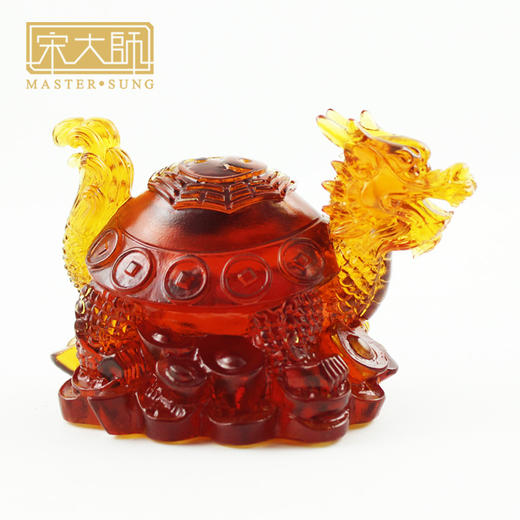 宋韶光新款 祥瑞龙头龟 古法琉璃摆件商务工艺礼品饰物 商品图4