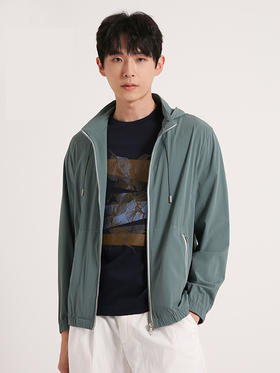callisto绿色锦纶混纺夹克 SSFEJ153C