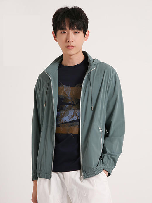 callisto绿色锦纶混纺夹克 SSFEJ153C 商品图0