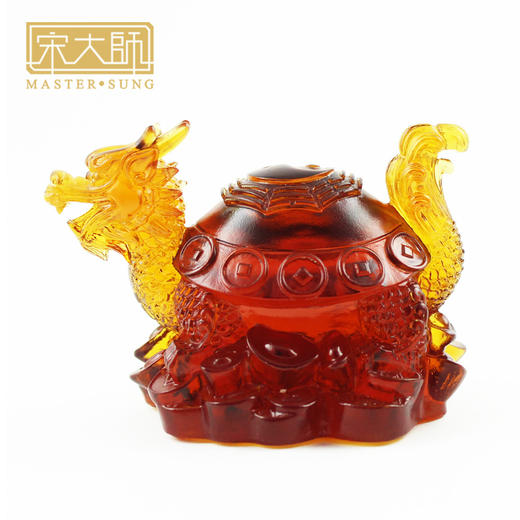 宋韶光新款 祥瑞龙头龟 古法琉璃摆件商务工艺礼品饰物 商品图0