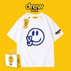 「黑白两色！drew笑脸款」drew笑脸短袖T恤 宽松简约情侣款笑脸短袖上衣 商品缩略图0