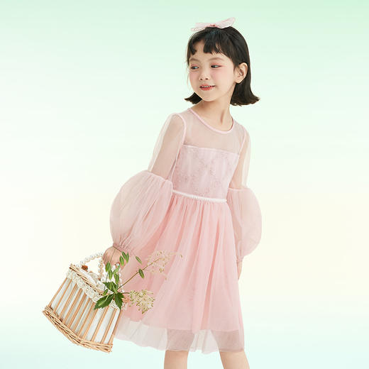 mettekids女童连衣裙儿童裙子新款夏季洋气时髦夏装蓬蓬裙公主裙 商品图2