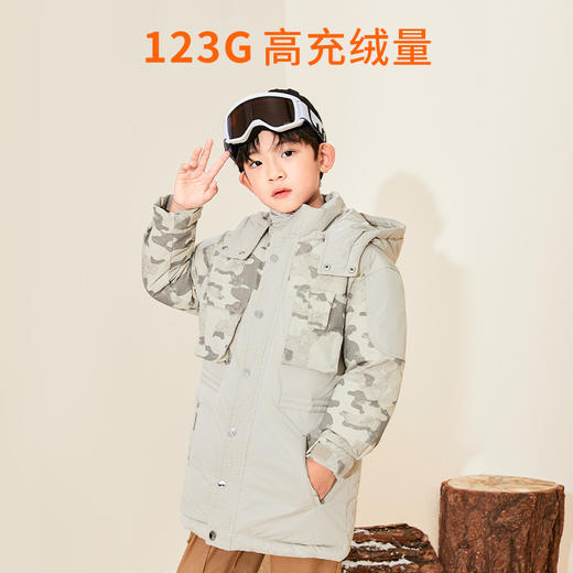 mettekids男童羽绒服2022冬季新款加厚童装儿童白鹅绒保暖外套 商品图2