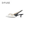 DFuse迪芙斯2023春季新款羊皮尖头蝴蝶结单鞋凉鞋女鞋DF31114043 商品缩略图1