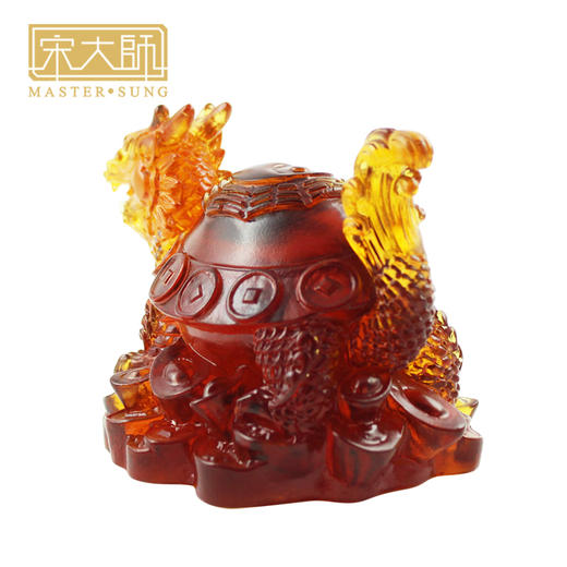 宋韶光新款 祥瑞龙头龟 古法琉璃摆件商务工艺礼品饰物 商品图3
