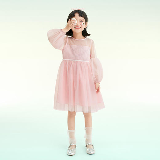 mettekids女童连衣裙儿童裙子新款夏季洋气时髦夏装蓬蓬裙公主裙 商品图1