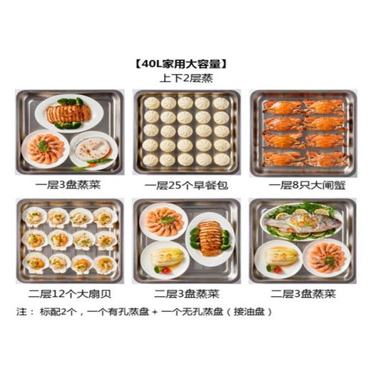 方太【门店同款】SCD40-E2T大容积专 业智能家用厨房嵌入式电蒸箱40L智能菜单 双倍大蒸汽 【40L大容量蒸箱】 商品图1