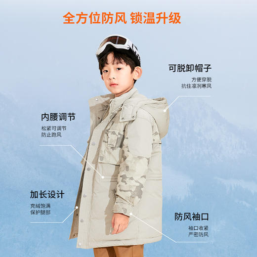 mettekids男童羽绒服2022冬季新款加厚童装儿童白鹅绒保暖外套 商品图1