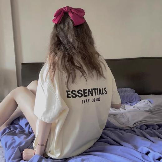 「五款配色！男女同款」FOG FEAR OF GOD复线ESSENTIALS潮流FG压胶短袖男士潮牌宽松t恤女上衣 商品图1