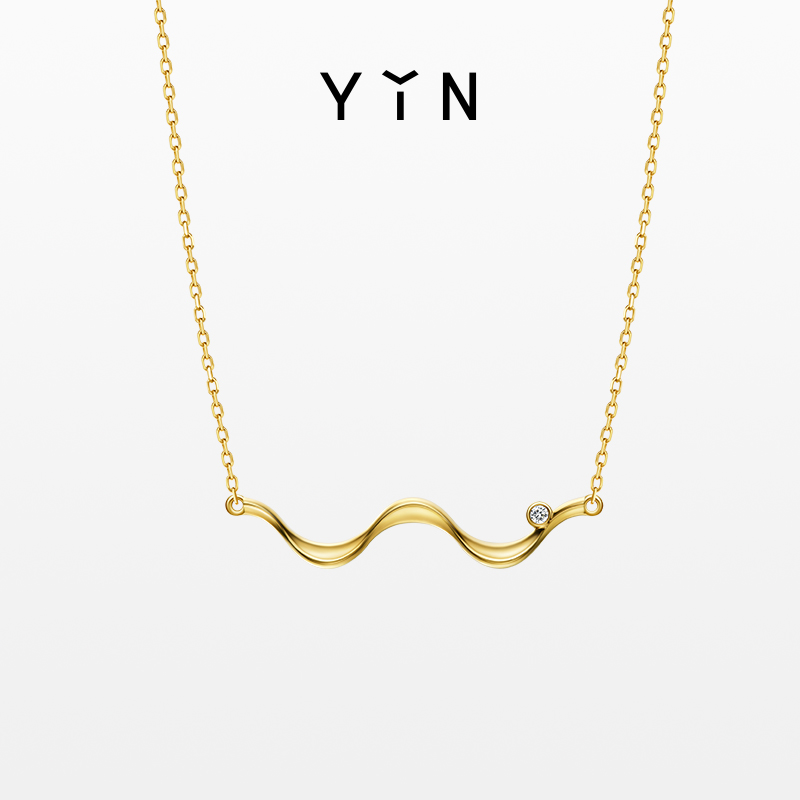 「漪」系列水光涟漪项链 PADI海洋潜水款18K真金