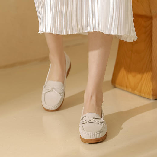 西村名物2023春季新款通勤舒适单鞋百搭可爱圆头经典复古鞋T23AE12561 商品图0