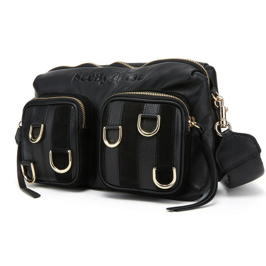 Chloe 蔻依 SEE BY CHLOE 女士牛皮中号相机单肩包 黑色 CHS22ASB34C07 001 商品图1