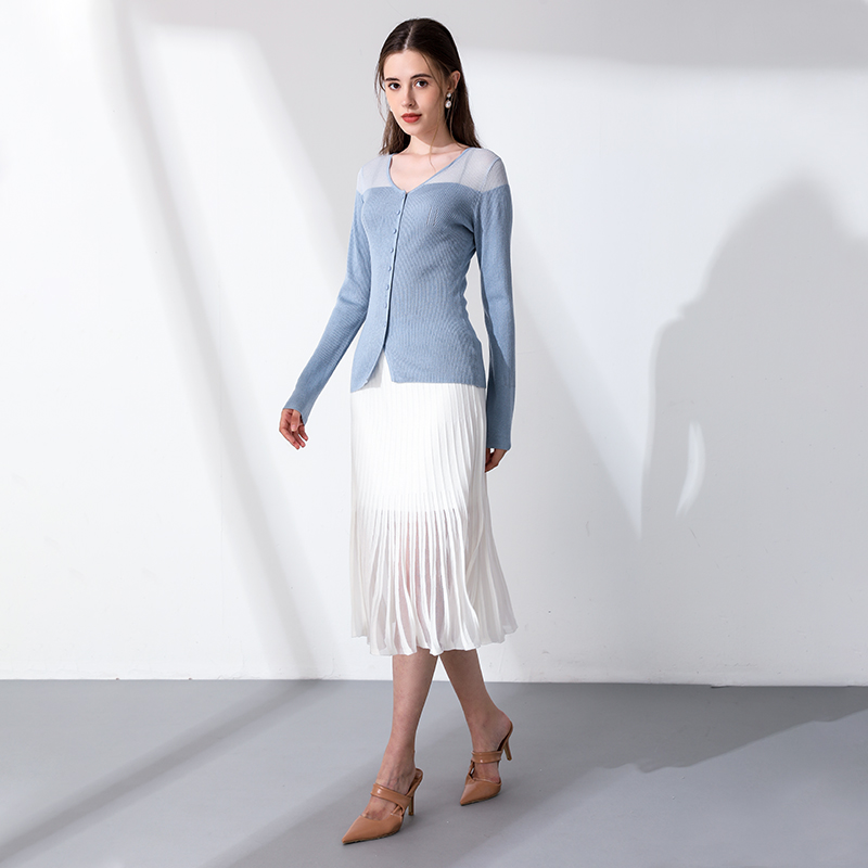 AVANN真丝羊绒开衫/半裙