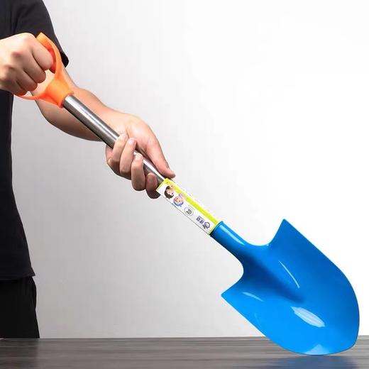 建雄不锈钢柄儿童加厚雪铲沙滩铲子玩具铲雪玩沙工具幼儿园挖土沙铲桶铁锹1把 商品图1