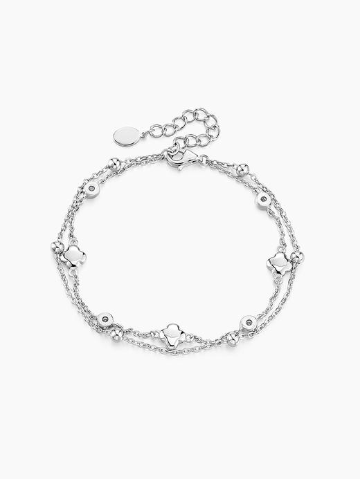 卡蒂罗四叶草双链手链女生纯银轻奢小众2023年新款送闺蜜生日礼物 商品图4