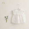 【马克珍妮 芦芙】夏装新款 女童棉真丝微褶木耳边小衫230737 商品缩略图3