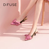 DFuse迪芙斯2023春季新款羊皮尖头蝴蝶结单鞋凉鞋女鞋DF31114043 商品缩略图14