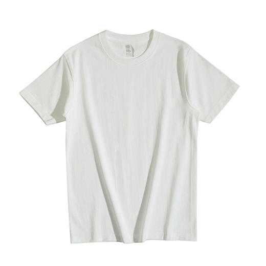 「黑白两色！220g精梳棉」220g纯棉短袖T恤 女宽松简约打底衫ins男女款夏季白色上衣 商品图4