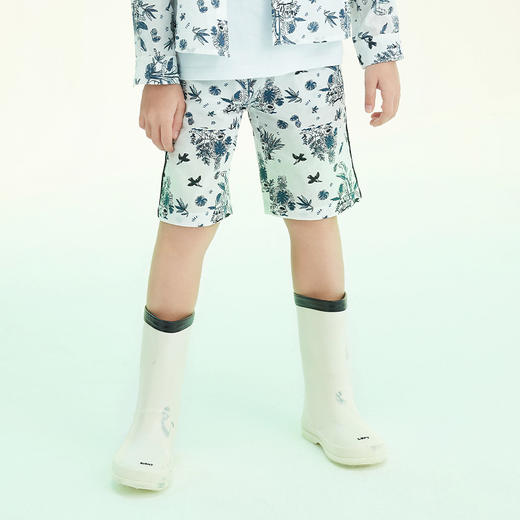 mettekids男童短裤2022夏季新款炸街韩版洋气儿童印花五分裤裤子 商品图2