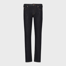 EMPORIO ARMANI 阿玛尼 男士棉质修身针织休闲牛仔裤 黑色 3R1J06 1DPXZ 0941