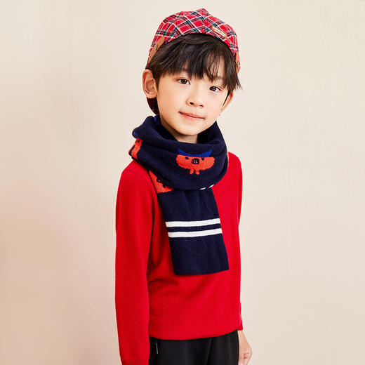 mettekids儿童羊绒围巾秋冬季新款防风针织童装男童女童保暖围脖 商品图2