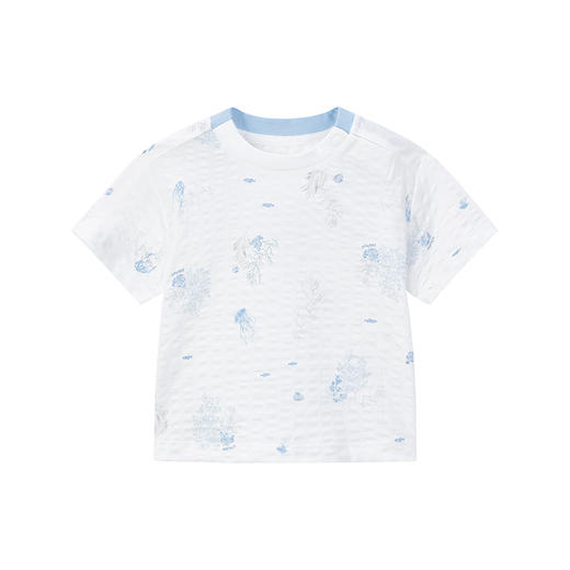 【商场同款】英氏儿童上衣男女宝短袖夏季简约宝宝打底衫 商品图4