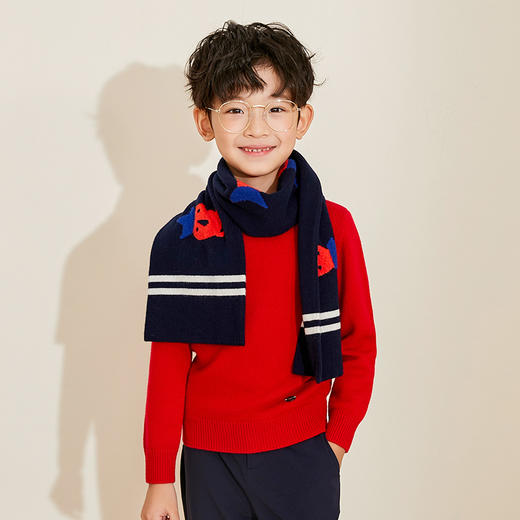mettekids儿童羊绒围巾秋冬季新款防风针织童装男童女童保暖围脖 商品图3