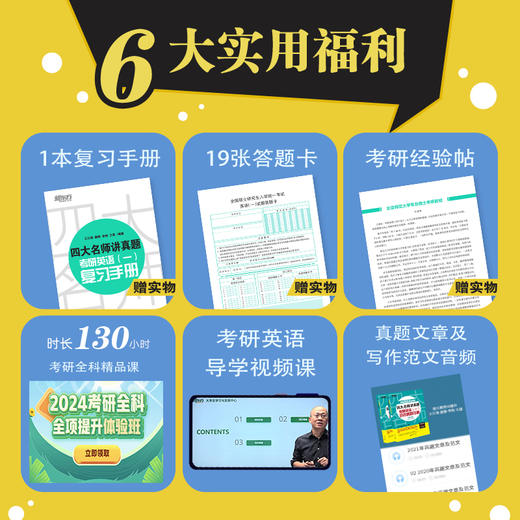 【新东方】2024考研四大名师讲真题英语一历年真题详解(基础+强化版)2005-2022年王江涛道长英语 高分写作唐静拆分组合翻译新题型 新东方预售 商品图2