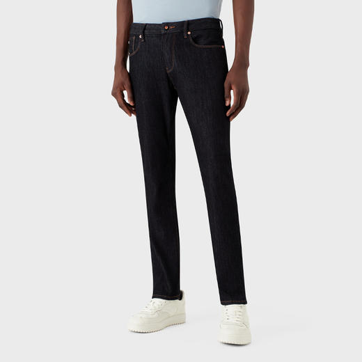 EMPORIO ARMANI 阿玛尼 男士棉质修身针织休闲牛仔裤 黑色 3R1J06 1DPXZ 0941 商品图1