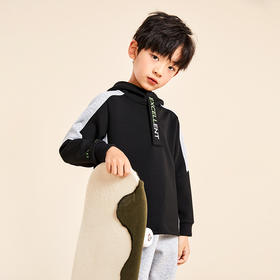 mettekids儿童卫衣2022春秋新款字母印花男童洋气时髦潮套头上衣