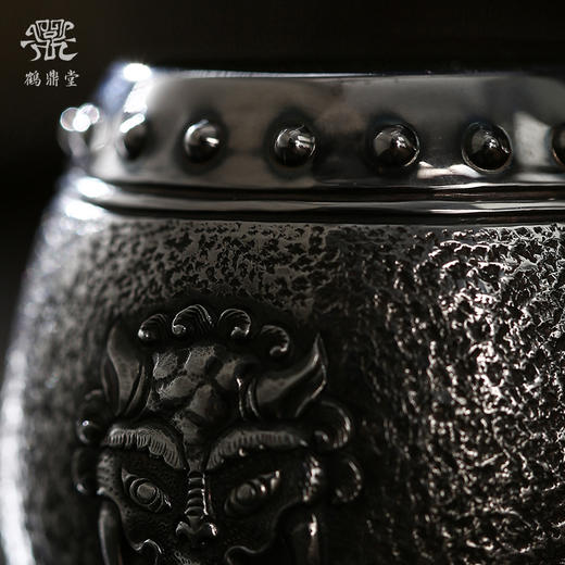 鹤鼎堂 闻天系列腰鼓盖置麻纹（银色）（缺货） 商品图3