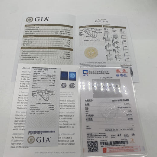 DR钻戒0.42ct,GIA证书,2.6克,圈口：10# 商品图1