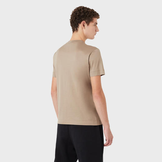EMPORIO ARMANI 阿玛尼 男士字母徽标印花圆领短袖T恤 卡其色 3R1TBF 1JUVZ 0144 商品图2