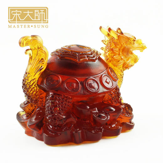 宋韶光新款 祥瑞龙头龟 古法琉璃摆件商务工艺礼品饰物 商品图2