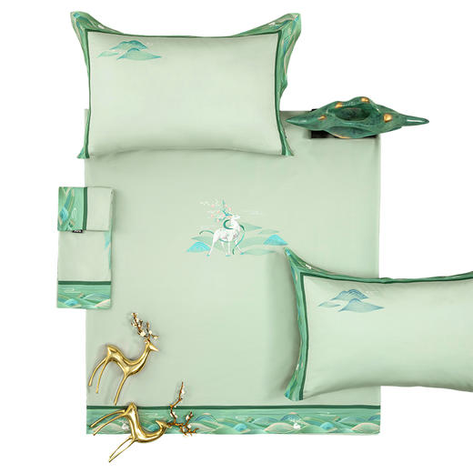 多喜爱山海经 60S新绒棉刺绣四件套 山灵曼路cs 商品图6