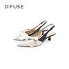 DFuse迪芙斯2023春季新款羊皮尖头蝴蝶结单鞋凉鞋女鞋DF31114043 商品缩略图2