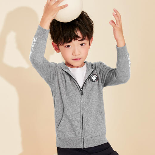 mettekids儿童针织衫秋季新款上衣男童中大童百搭休闲开衫毛衣 商品图1