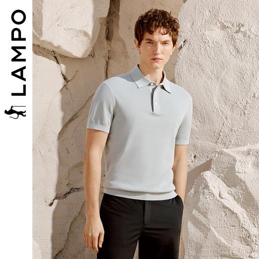 【Lampo蓝豹】B6F 男士麻爽棉短袖商务polo衫 商品图0