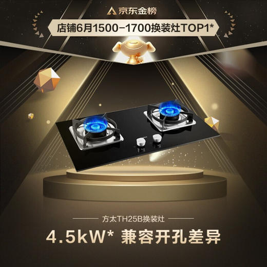 方太EMD21H+TH28B欧式油烟燃气灶套装23立方大风量顶吸抽烟5.0大火力煤气节能灶家用 EMD21H+TH25B烟灶套装 商品图4