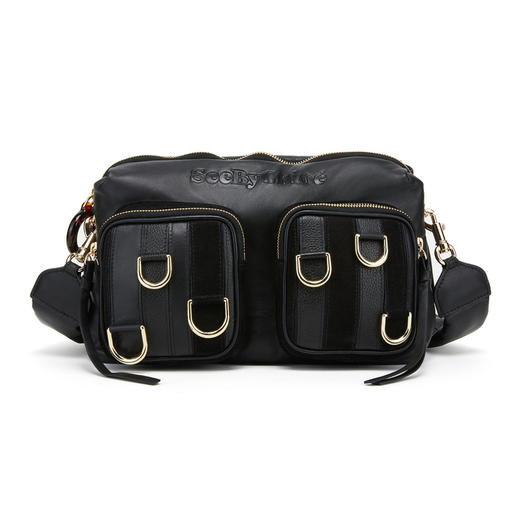 Chloe 蔻依 SEE BY CHLOE 女士牛皮中号相机单肩包 黑色 CHS22ASB34C07 001 商品图0