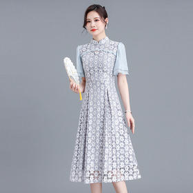 复古修身时尚蕾丝裙A字裙旗袍裙QYM-YX-MG7769 -Y