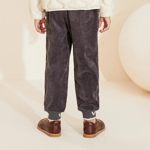 mettekids儿童加绒长裤春秋新款男童休闲裤子中大童宽松运动裤 商品图3